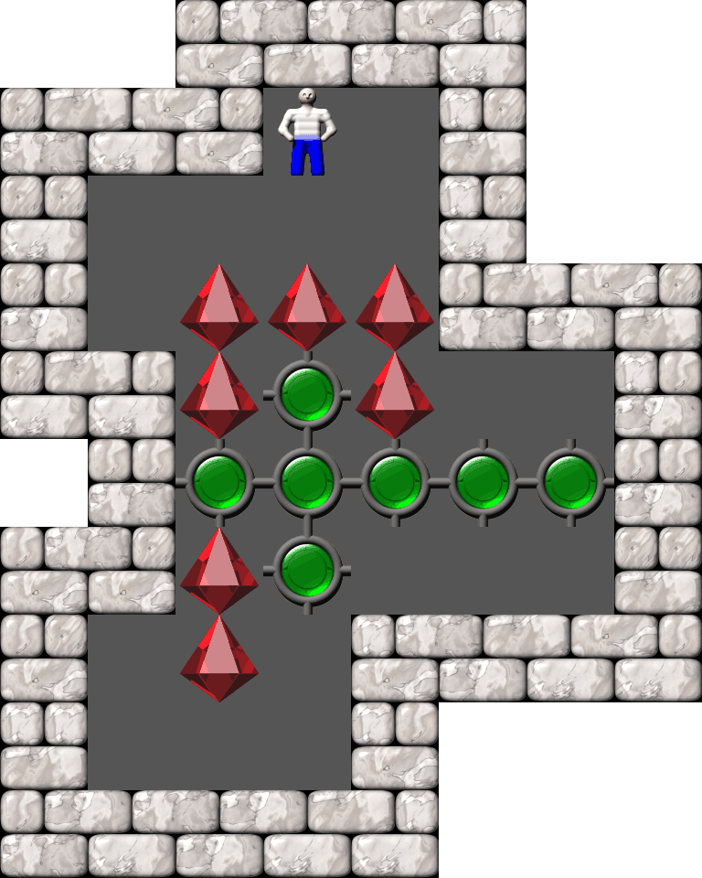 Sokoban The Warehouse I - Vertical Mobility level 4